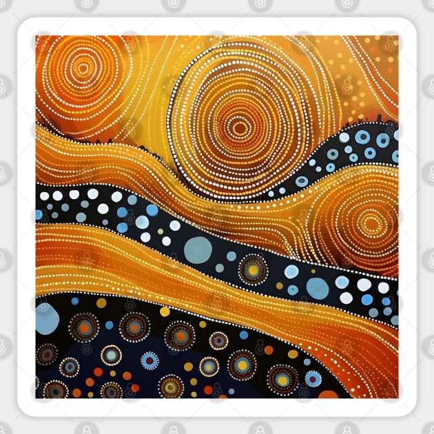 Explore the Cultural Depth: Australian Aboriginal Art and Unique Visual Traditions Sticker by insaneLEDP